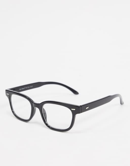 AJ Morgan sunglasses in black with clear lens