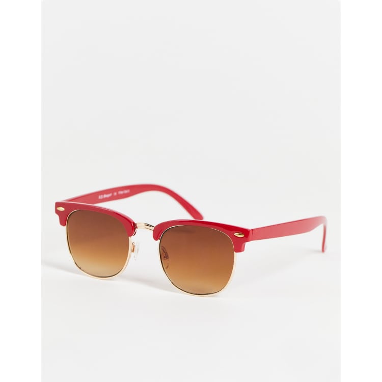 AJ Morgan sunglasses with red frame | ASOS display picture 1