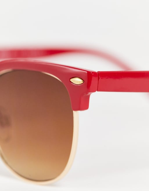  AJ Morgan purple red frame aviator sunglasses ASOS | Accessories | Asos Gold Frame Aviator Sunglasses New  main image 2