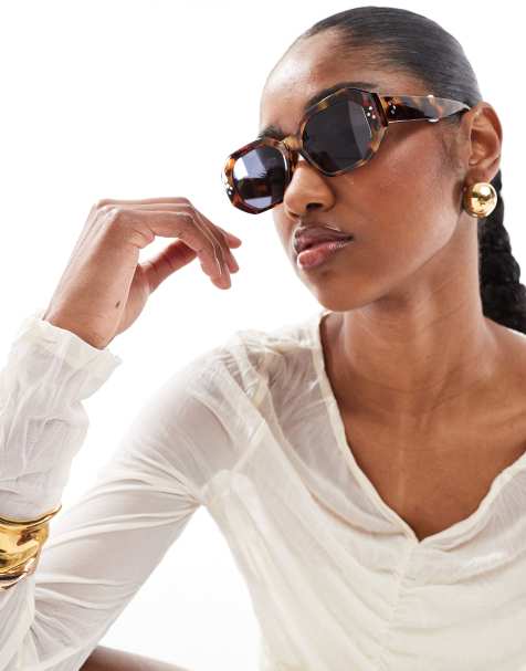 AJ Morgan - Top Grade - Lunettes de soleil hexagonales - Écaille de tortue - view 1