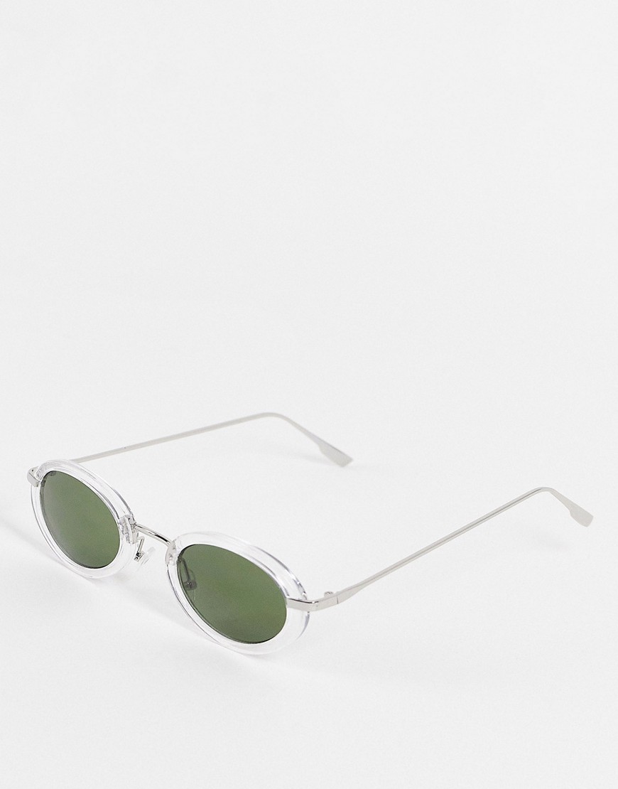 AJ Morgan - Uniseks ovalen zonnebril met doorzichtig montuur