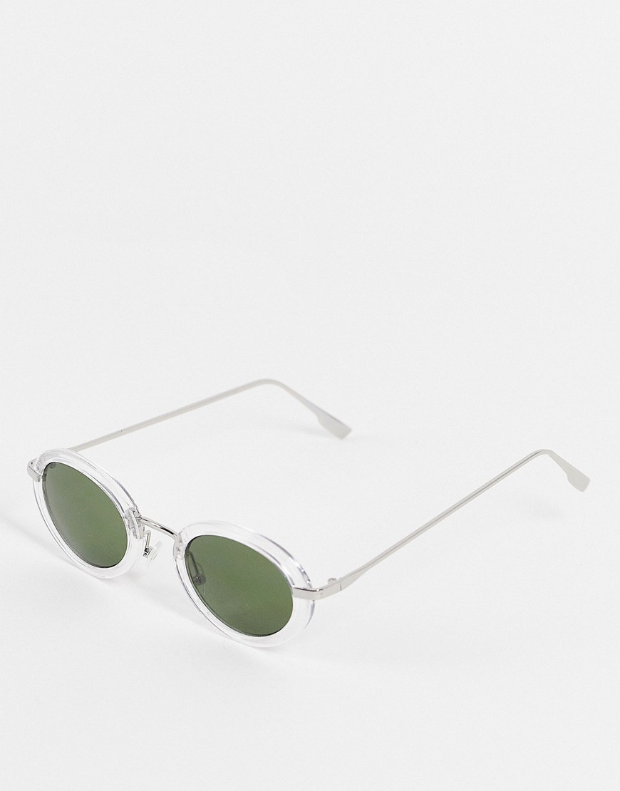 Aj Morgan Unisex Oval Sunglasses In Clear