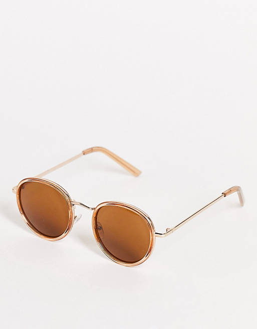  AJ Morgan unisex round sunglasses in amber 