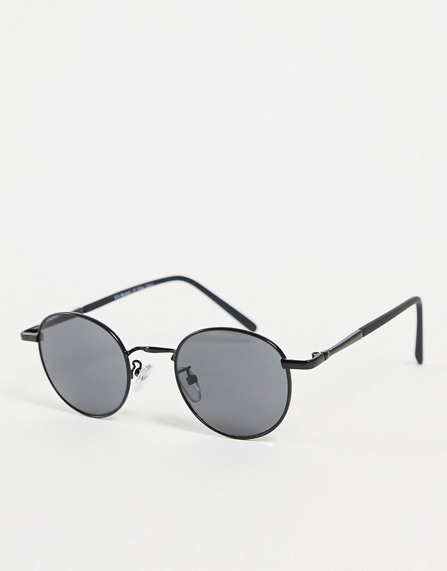 AJ Morgan unisex round sunglasses in black