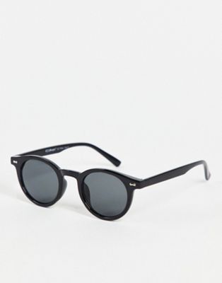 AJ Morgan unisex round sunglasses in black