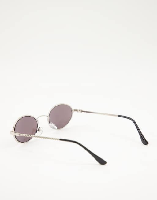 AJ Morgan unisex round sunglasses in blue, 3 of 4