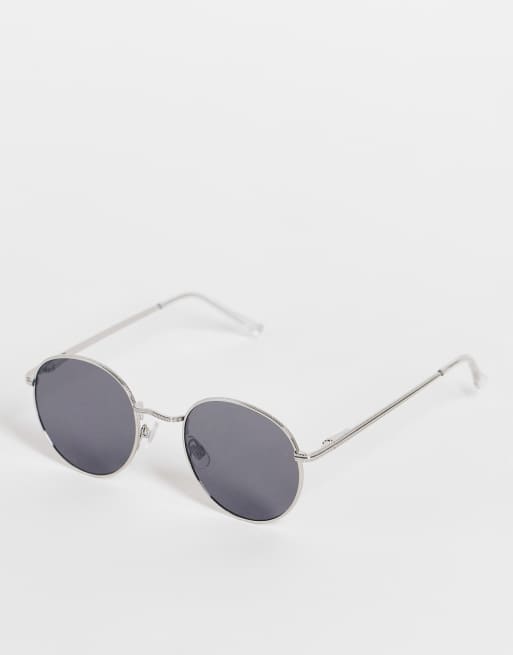 AJ Morgan unisex round sunglasses with mirror lens in silver