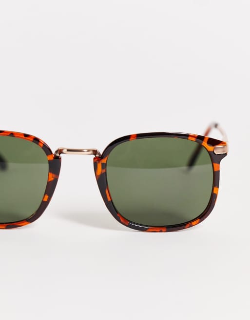 AJ Morgan unisex square sunglasses in brown | ASOS