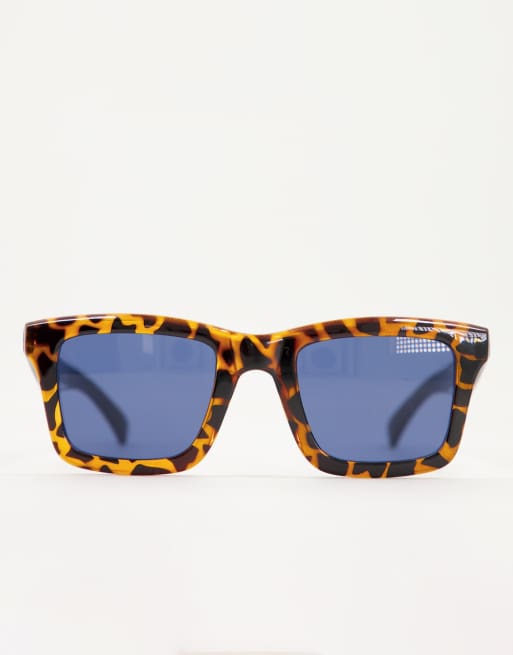 AJ Morgan unisex square sunglasses with navy dial in brown tort, 2 of 4