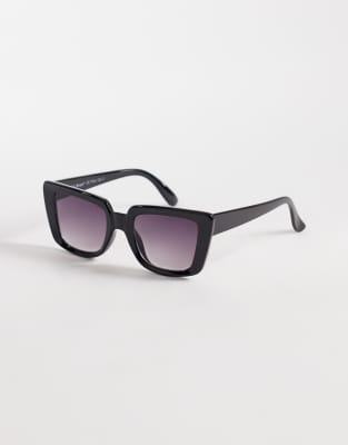 AJ Morgan - Winners - Große, runde Sonnenbrille in Schwarz mit Gläsern in Braun