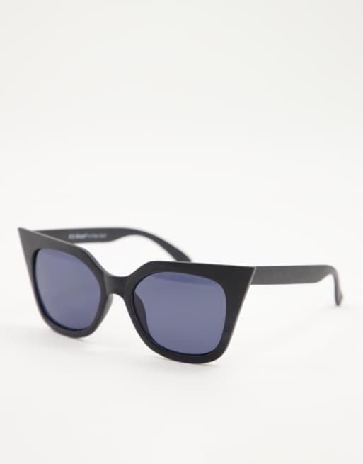 Matte black cat store eye sunglasses