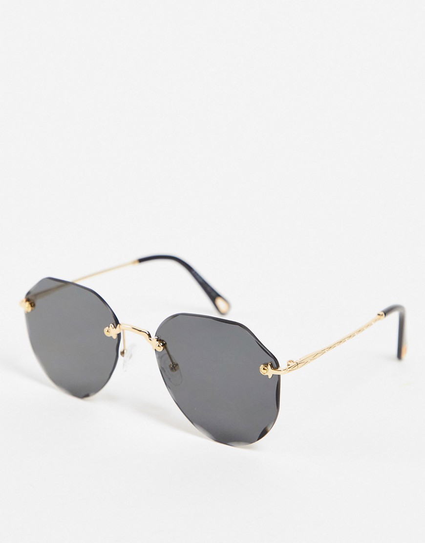AJ Morgan women's round sunglasses in gold