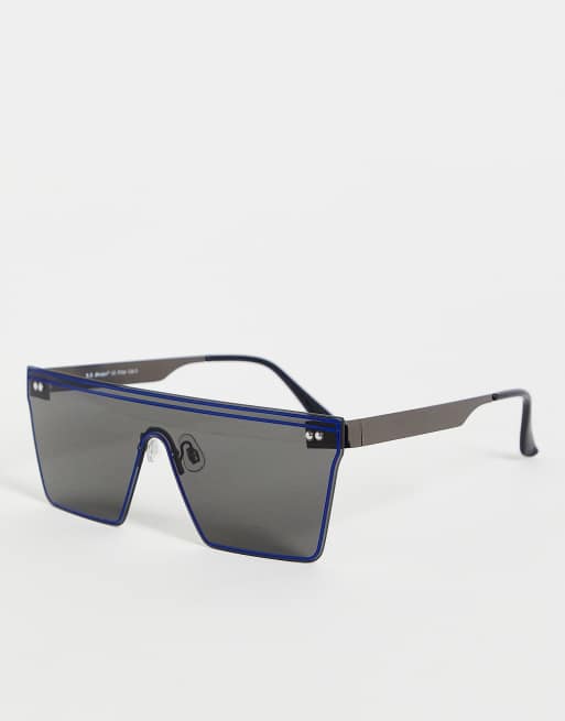 AJ Morgan - Zadie - Oversized solbriller med flad brynstang i sort