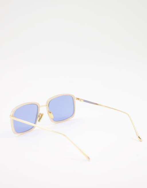 A.Kjaerbede - Aldo - Vierkante unisex zonnebril in crème, 2 van 4