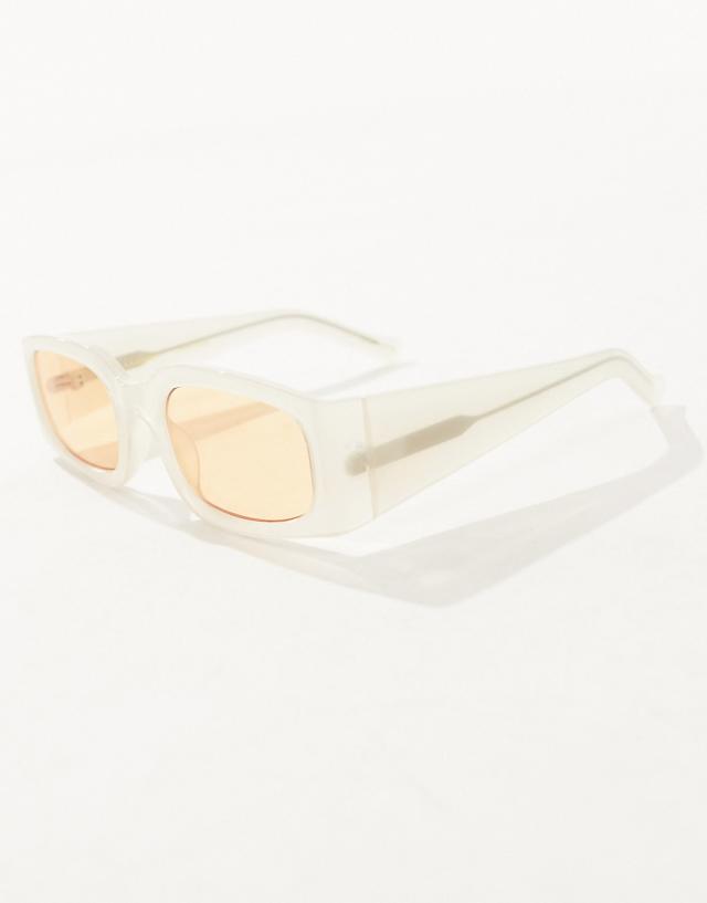 A.Kjaerbede - alex rectangle sunglasses in cream