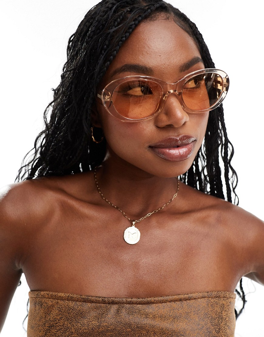 A. Kjaerbede Anma round sunglasses in champagne-Pink