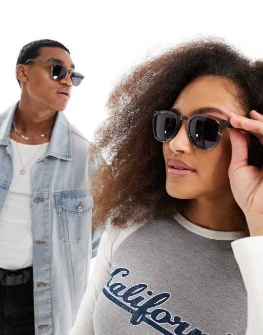 A.Kjaerbede bate classic sunglasses in gray transparent