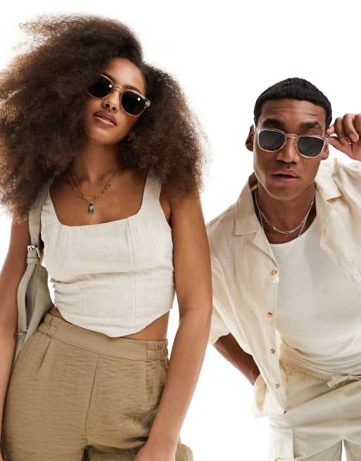 A.Kjaerbede – Bate – Klassische Sonnenbrille in Hellrosa