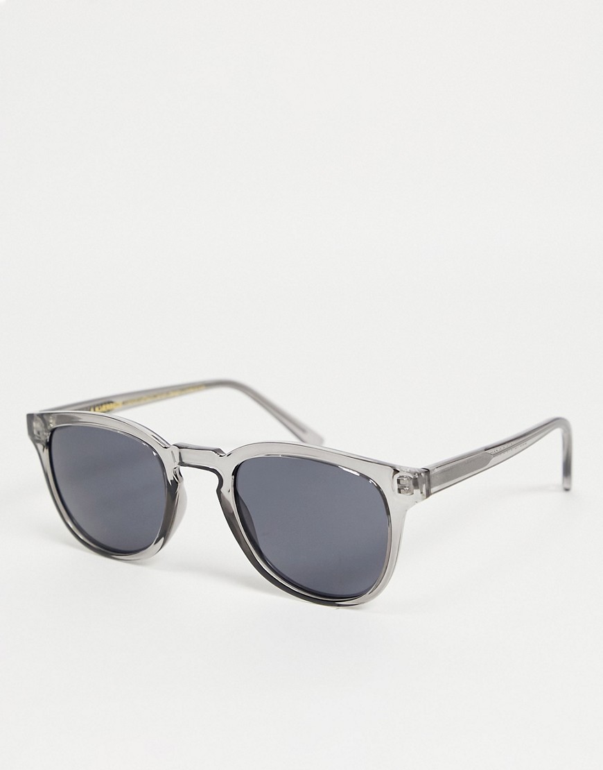 A.Kjaerbede Bate unisex round sunglasses in gray clear-Grey