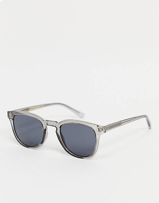  AKjaerbede Bate unisex round sunglasses in grey clear 