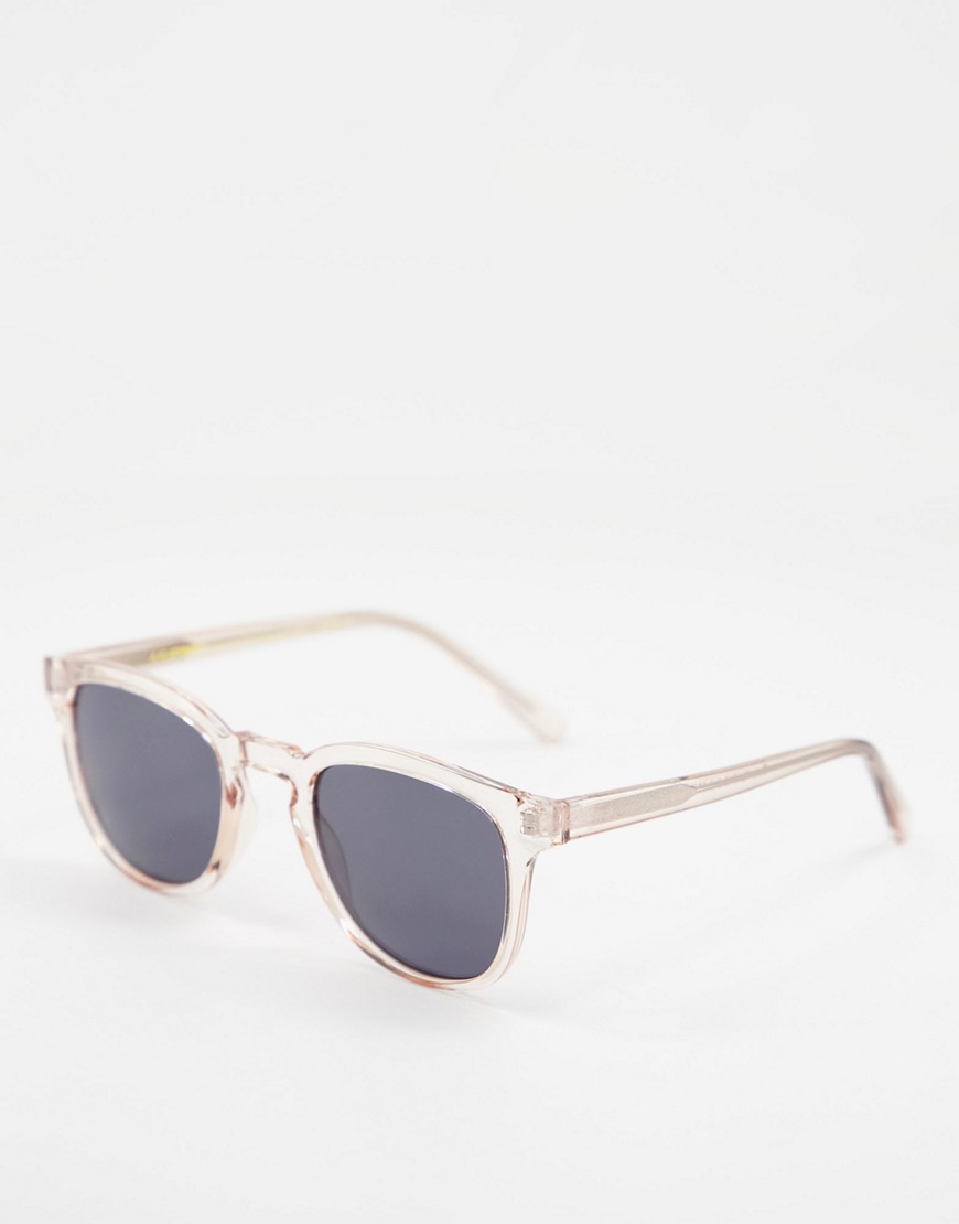 A.kjaerbede Bate Unisex Square Sunglasses In Translucent Beige-neutral