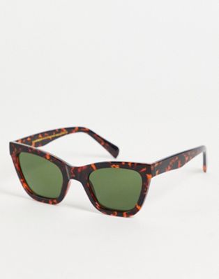 A.Kjaerbede – Big Kanye – Unisex – Übergroße Cat-Eye-Sonnenbrille mit weichen Übergangen und Schildpattoptik in Braun