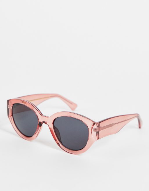 A.Kjaerbede – Big Winnie – Runde Oversize-Damensonnenbrille in Rot