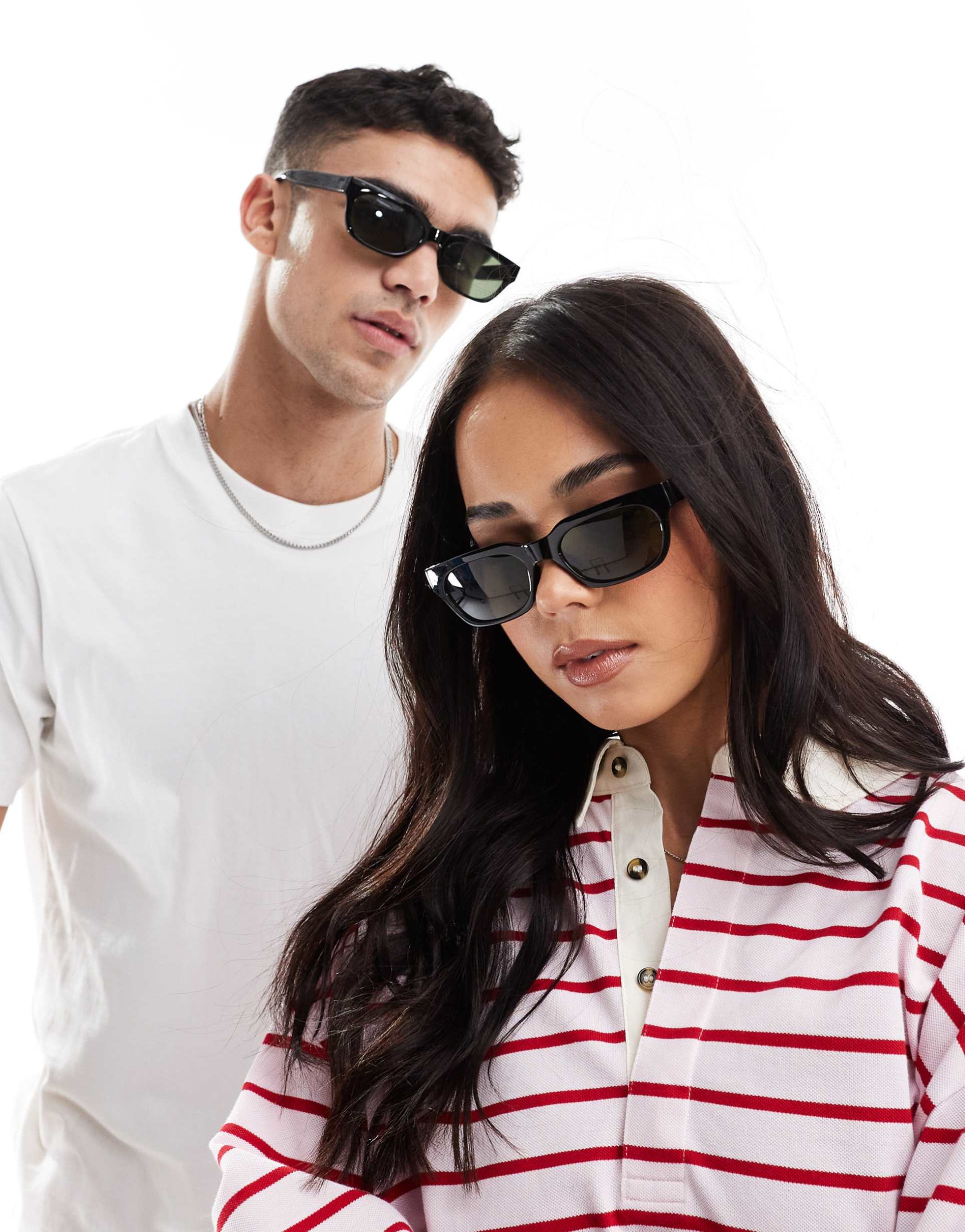 a.kjaerbede bror rectangle sunglasses in black