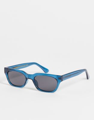 A.Kjaerbede A.Kjaerbede Bror rectangle sunglasses in petroleum transparent-Blue