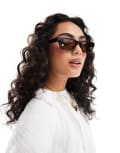 [A.Kjaerbede] A.Kjaerbede Bror sunglasses in transparent brown No Size Brown