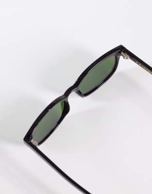 A.kjaerbede Charlie Slim Rectangular Sunglasses In Brown
