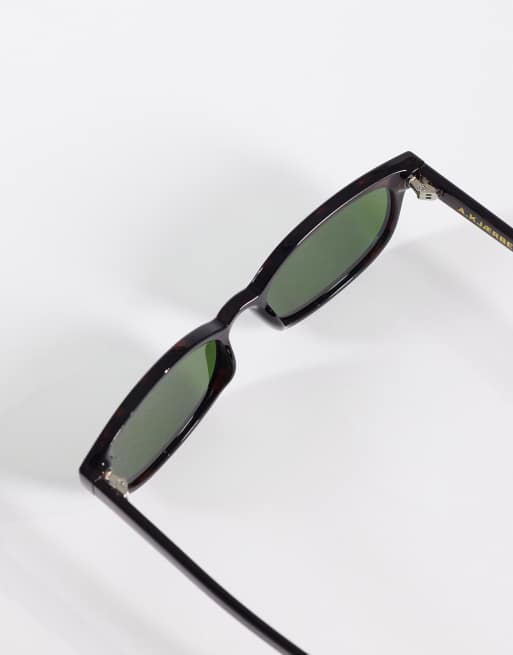 A.Kjaerbede Charlie slim rectangular sunglasses in demin tortoise, 2 of 3