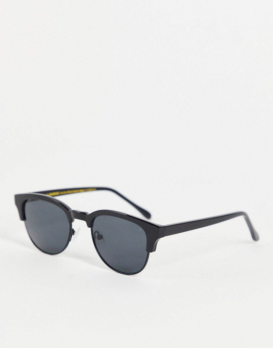 A.Kjaerbede - Club Bate - Vierkante uniseks zonnebril in zwart