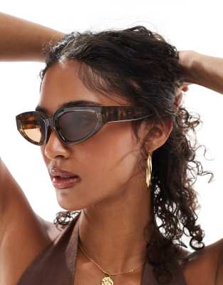 Ella cat-eye sunglasses in tortoiseshell-Brown