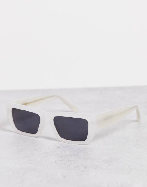 A.Kjaerbede - Fame - Occhiali da sole squadrati color avorio trasparente