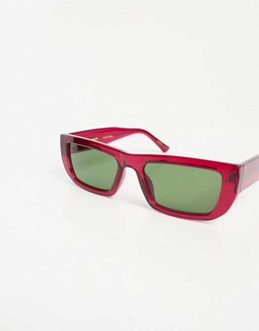 A.KJÆRBEDE Women's Fame Sunglasses in Burgundy Transparent - Red