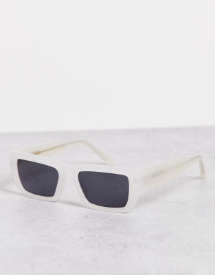 A.Kjaerbede A.Kjaerbede Fame square sunglasses in ivory transparent-White