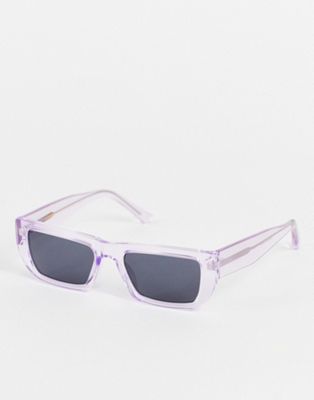 A.Kjaerbede Fame square sunglasses in lavender transparent