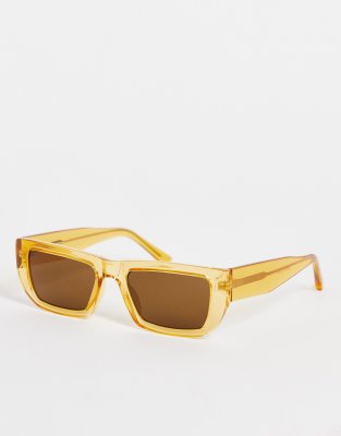 A.Kjaerbede A.Kjaerbede Fame square sunglasses in yellow transparent