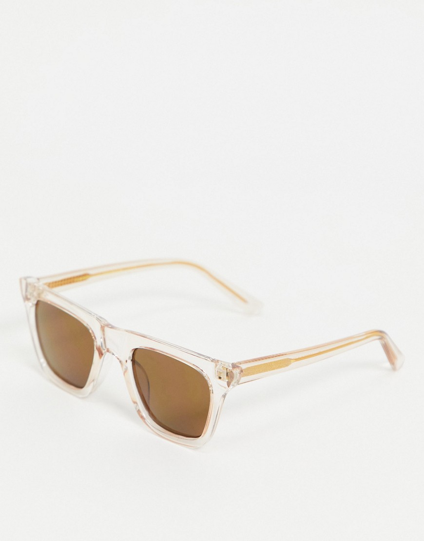 A.Kjaerbede Fine unisex slim angled sunglasses in clear