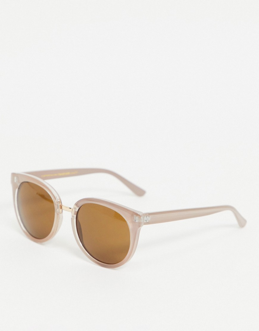 A.Kjaerbede – Gray – Grå oversize-solglasögon i cateye-modell