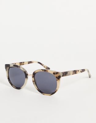 A.Kjaerbede A.Kjaerbede Gray round cat eye sunglasses in hornet-Neutral