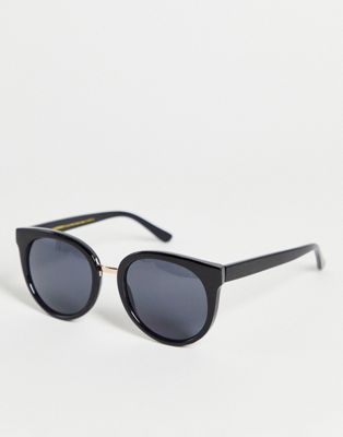 A.Kjaerbede – Gray – Runde Damensonnenbrille in Schwarz