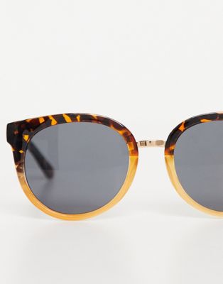 A.Kjaerbede – Gray – Übergroße Cat-Eye-Sonnenbrille für Damen in brauner Schildpattoptik-Orange