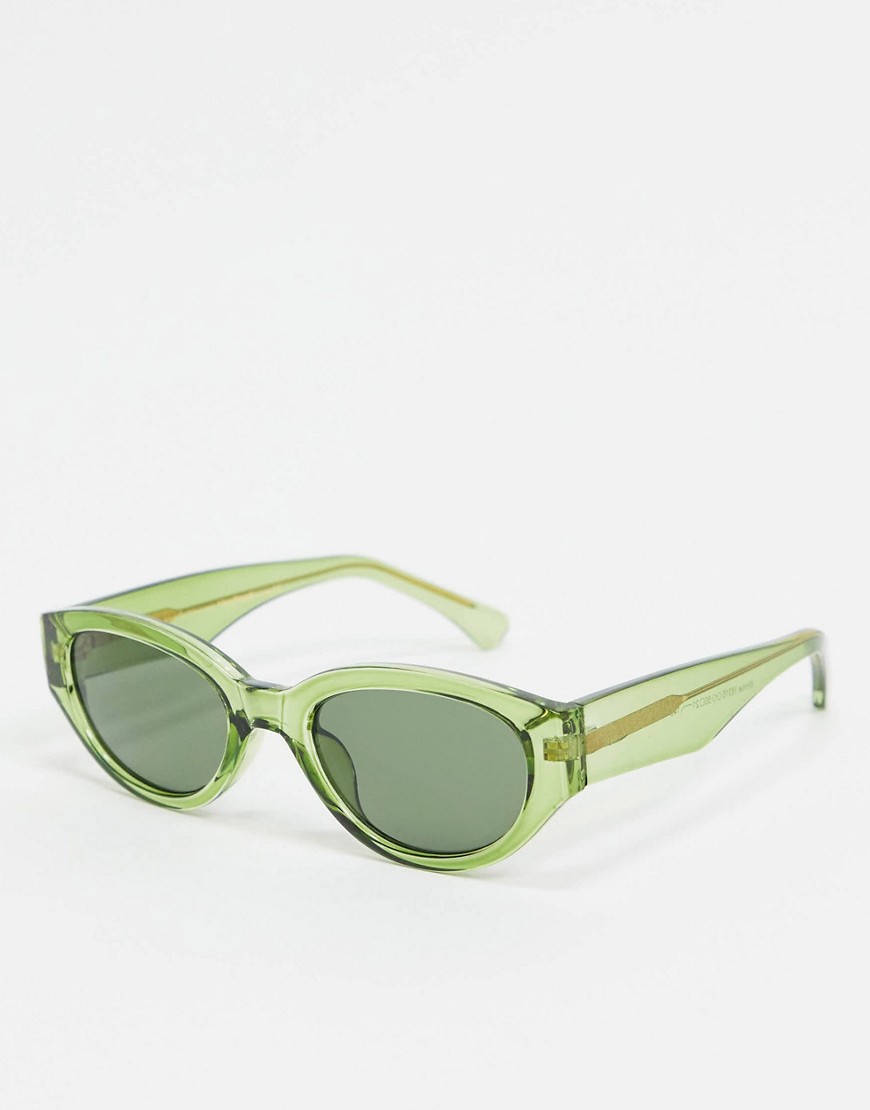 A.Kjaerbede – Gröna runda solglasögon i retrostil