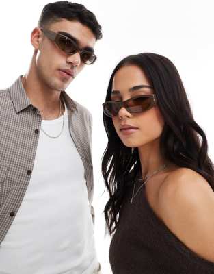 A. Kjaerbede - Gust - Racer-Sonnenbrille in Schokobraun