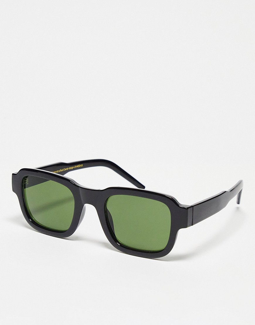 A.Kjaerbede Halo square sunglasses in black transparent-Brown