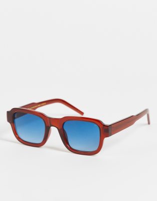 A.Kjaerbede A.Kjaerbede Halo square sunglasses in brown transparent