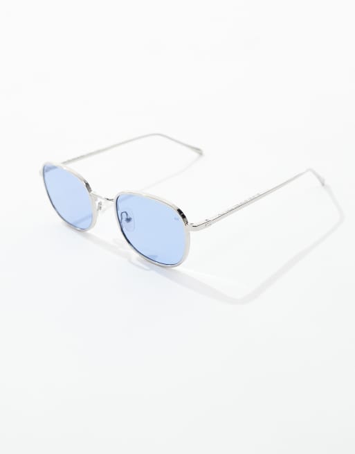 A.Kjaerbede - Hello - Lunettes de soleil rondes avec monture en métal - Argenté, 2 de 3