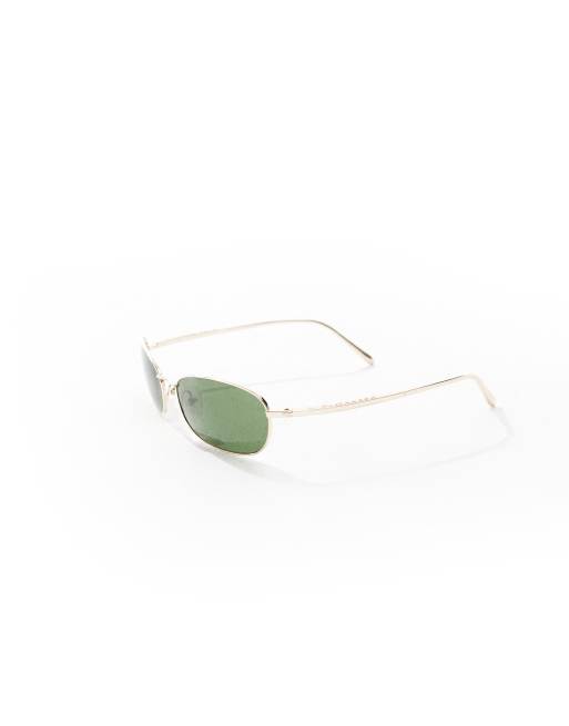 A.Kjaerbede Jack rectangle metal frame sunglasses in gold, 2 of 4